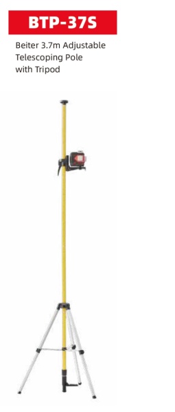 Mira/stadie cu trepied telescopic reglabil, max. 3.7m - Beiter BTP-37S