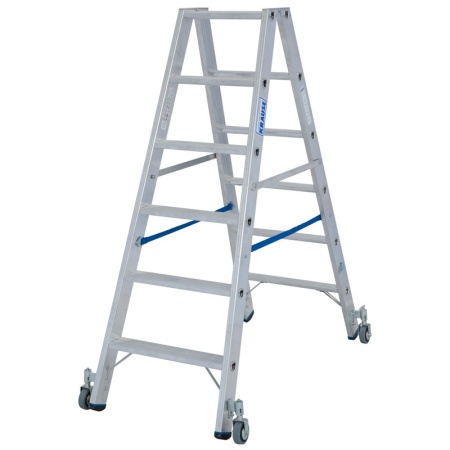 Scara Stabilo dubla 2x6, trepte cu roti