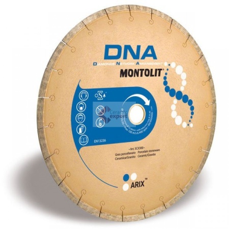 Disc diamantat Montolit DNA SCX300 - taiere cu apa - Ultra Long Life - Img 1