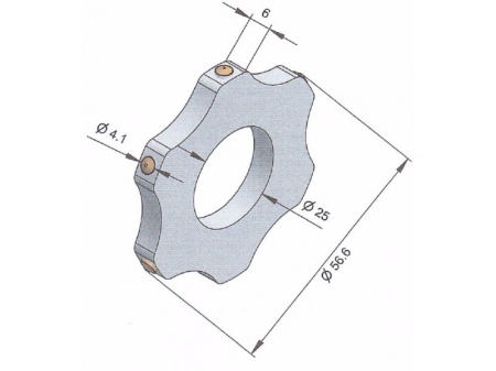 Stelute din otel calit cu insertii din carbura de tungsten Premium 6P 56.6-6/25-8.3 - Img 1