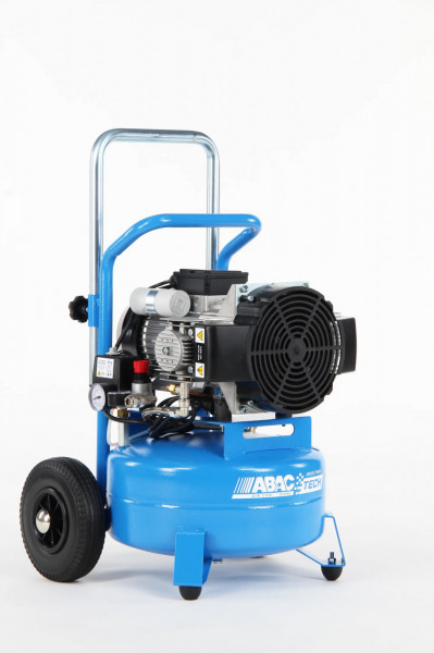 Compresor de aer cu piston fara ulei, silentios - 2.2 kW, 200 L/min, 10 bari - Rezervor 24 litri - ABAC-ATF-S-3-24-10 - Img 1