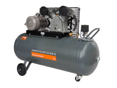 Compresor de aer profesional cu piston - 4kW, 630 L/min, 10 bari - Rezervor 270 Litri - WLT-PROG-630-4.0/270