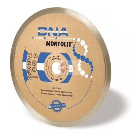 Disc diamantat Montolit DNA CX250 - taiere cu apa - pt. portelan, ceramica, marmura, etc.