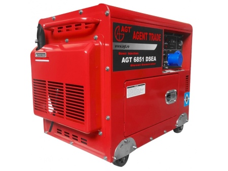 Generator diesel de curent, insonorizat si mobil AGT 6851 DSEA