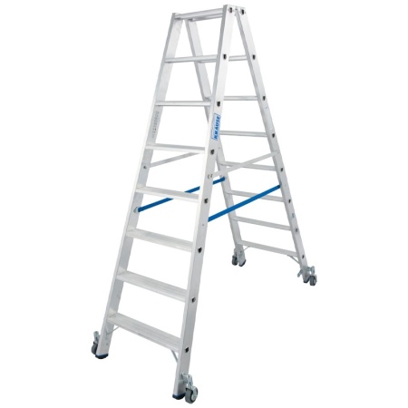 Scara Stabilo dubla 2x8, trepte cu roti
