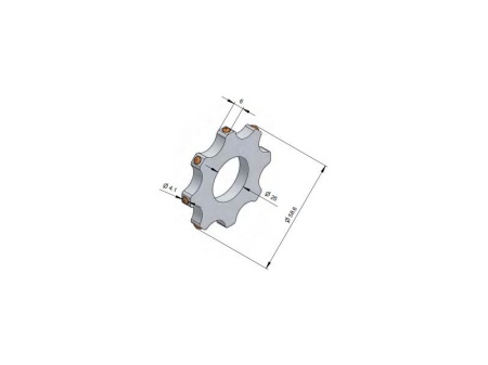 Stelute din otel calit cu insertii din carbura de tungsten Premium 8P 56.6/25-8.3