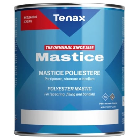 Adeziv / mastic solid transparent, pt. piatra naturala si quartz - Tenax Solido 0.75lt + catalizator tub 45ml