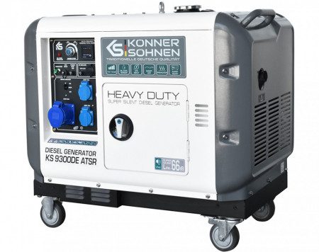 Generator de curent 7.0 kW diesel - Heavy Duty - insonorizat - Konner &amp; Sohnen - KS-9300DE-ATSR-Super-Silent - Img 1