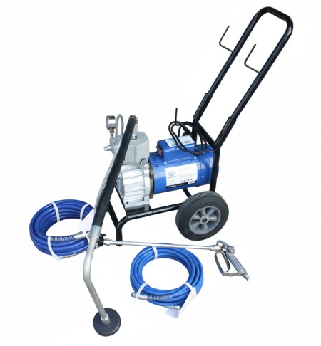 Pompa de vopsit si zugravit AIRLESS Diafragma Profesională cu Carucior - Complet Echipata - 1/4", 3kW, 5.5L/min - WP-APSD5