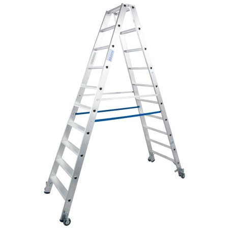 Scara Stabilo dubla 2x10, trepte cu roti