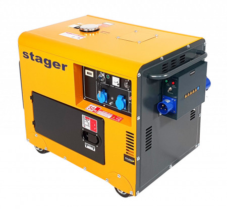 Stager DG 5500S+ATS Generator insonorizat diesel monofazat 4.2kW, 3000rpm, incl. automatizare - Img 1