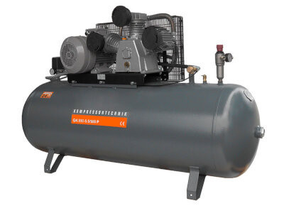 Compresor de aer profesional cu piston - 5.5kW, 880 L/min, 10 bari - Rezervor 500 Litri - WLT-PROG-880-5.5/500 - Img 1