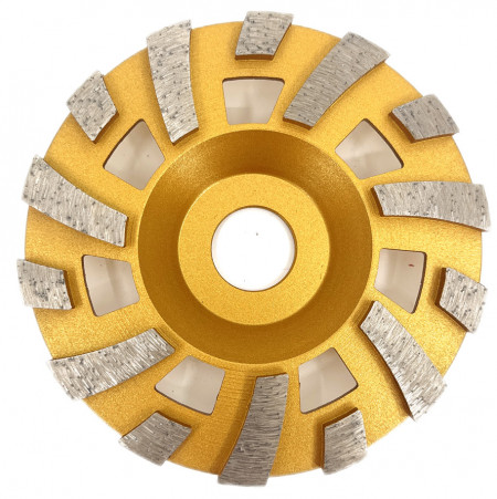 Disc cupa diamantata cu dinti alternativi pentru slefuire rapida de Beton si Abrazive 115mmx22,2mm PREMIUM - DXDY.PLCC.115 - Img 1