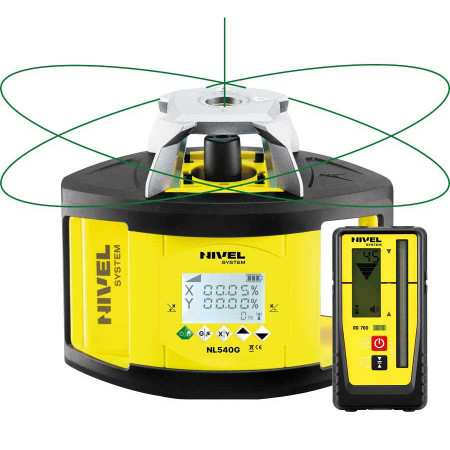 Nivelă laser rotativă cu fascicul verde (2 planuri, pantă digitală), cu afisare digitala - NL540G Digital - Nivel System