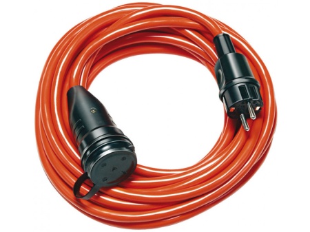 Cablu prelungitor 10 m 230 V, 3 polul AT-N07V3V3-F 3G2,5 cablu portocaliu - Img 1