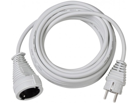 Cablu prelungitor 2m alb 3G1,5
