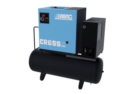 Compresor de aer profesional cu surub, cu uscator - 4 kW, 500 L/min, 10 bari - Rezervor 200 Litri - ABAC-CROSS-IVR-500E-10-400/50-200