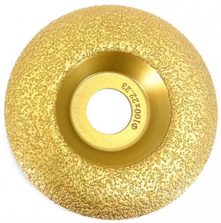 Disc diamantat curbat pentru slefuiri si sanfren in placi 100x22,23 (mm) Granulatie #45