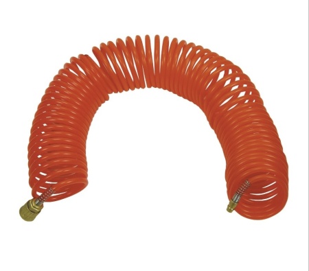 Furtun spiralat flexibil aer comprimat cu cuple rapide - 1/4", 8 bari, 6x8 (15m) - ABAC-8973005520