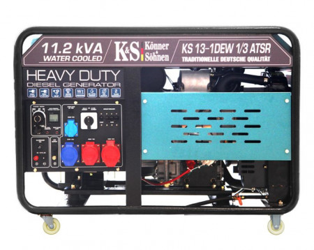 Generator de curent 9 KW diesel - Heavy Duty - Konner &amp; Sohnen - KS-13-1DEW-1/3-ATSR - Img 1