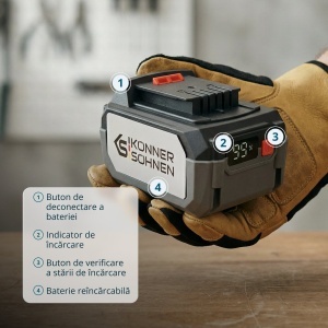 Acumulator litiu 20V, 4Ah - Konner & Sohnen - KS 20V4-1 - Img 8