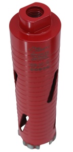 Carota diamantata Super PREMIUM ø52mm x 180mm x M16 pentru gaurire Beton armat, Zidarie, Granit - DXQZ.REDCORE.52 - Img 3
