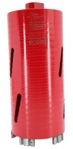 Carota diamantata Super PREMIUM ø89mm x 180mm x M16 pentru gaurire Beton armat, Zidarie, Granit - DXQZ.REDCORE.89 - Img 2