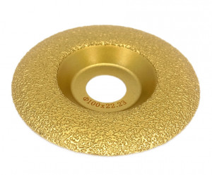 Disc diamantat curbat pentru slefuiri si sanfren in placi 100x22,23 (mm) Granulatie #45