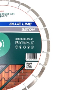 Disc DiamantatExpert LASER pt. Beton, Materiale constructii 350x25,4mm (mm) taiere uscata sau umeda, Blue Line Profesional - DXQZ.BCON.350.25 - Img 3