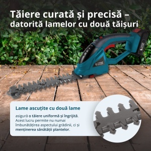 Foarfecă 2 în 1 pentru iarbã si gard viu fără fir KS SHT-20V - Img 7
