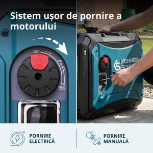 Generator de curent 4.4 kW inverter - HIBRID (GPL + benzina) - insonorizat - Konner & Sohnen - KS-4000iEG-S - Img 3
