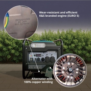 Generator de curent 4.5 kW inverter - benzina - Konner & Sohnen - KS-4500i - Img 3