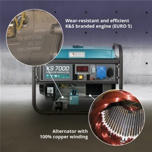 Generator de curent 5.5 kW benzina PRO - Konner & Sohnen - KS-7000 - Img 10