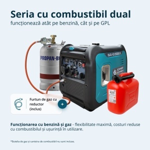 Generator de curent 5.5 kW inverter - HIBRID (GPL + benzina) - insonorizat - Konner & Sohnen - KS-5500iEG-S - Img 6