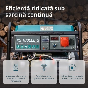 Generator de curent 8 kW benzina PRO - Konner & Sohnen - KS-10000E-3 - Img 12