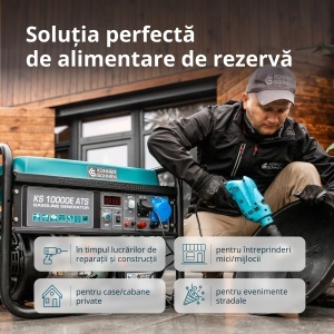 Generator de curent 8 kW benzina PRO - Konner & Sohnen - KS-10000E-ATS - Img 9