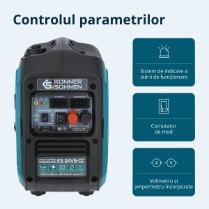 Generator de curent continuu DC 24-27V, 1.6 kW, max. 60A - benzina - Konner & Sohnen - KS-24VS-DC - Img 4
