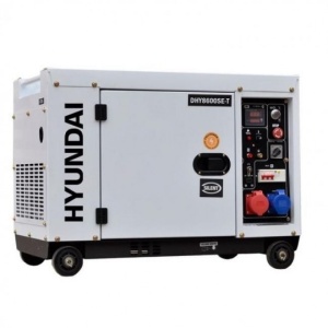 Generator de curent trifazat cu motor diesel, 7.9 kW - Hyundai DHY8600SE-T - Img 2