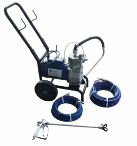 Pompa de vopsit si zugravit AIRLESS Diafragma Profesională cu Carucior - Complet Echipata - 1/4", 3kW, 5.5L/min - WP-APSD5 - Img 3