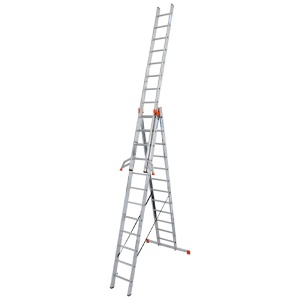 Scara multifunctionala cu functie de egalizare din aluminiu Monto Tribilo, 3x12 trepte - Img 2