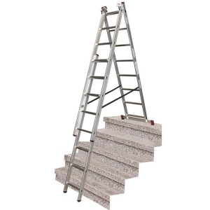 Scara multifunctionala din aluminiu Corda cu functie de egalizare, 3x8 trepte - Img 6