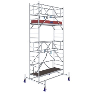 Schela mobila Stabilo S10 0,75 x 2m, aluminiu, inaltime lucru 5,4m - Img 1