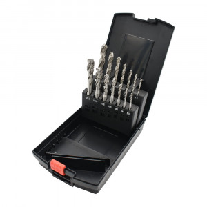 Set Burghie DIN 338 – HSS Rectificat + Tarozi mașină Elicoidali DIN 371-376 – HSS – 14 piese