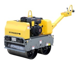 Stager CDV65-2 Cilindru dublu vibrocompactor, motor Loncin G420F - Img 2