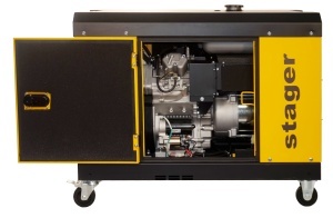 Stager YDE15000T3 Generator insonorizat 14kVA, 19A, 3000rpm, trifazat, diesel, pornire electrica - Img 3