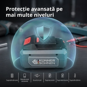 Acumulator litiu 20V, 8Ah - Konner & Sohnen - KS 20V8-2 - Img 7
