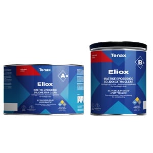 Adeziv / mastic epoxy solid extra-transparent, pt. ceramica, piatra naturala si quartz - Tenax Eliox part B, 0.75kg - Img 2