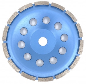 Disc cupa diamantata pentru slefuire Beton/Abrazive 180x22,2mm Standard Profesional - BlueLine - DXDY.BLEC.180 - Img 1