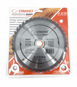 Disc Premium TCT - panza de fierastrau circular pentru taiat lemn, 215x30/25,4/20 cu 40 dinti din carbura de tungsten (vidia) - DXDY.PW215-40 - Img 4