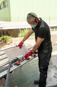 Dispozitiv pentru frezat si slefuit muchii si canturi placi ceramice ( Jolly ), MITRE MATE, disc 125mm - RUBI-52825 - Img 11